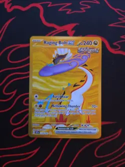 Pokemon Raging Bolt EX Ultra Rare Full Art Holo Card 240 HP SV05 218/162 Ancient - Image 1