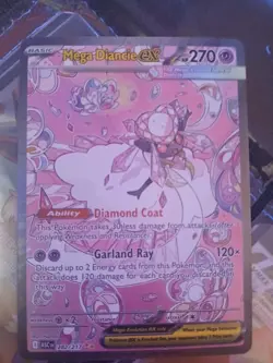 Pokemon Mega Diancie EX 282/217 Basic Psychic 270 HP 120 Attack Card English - Image 1