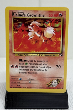 Blaine's Growlithe 62/132 Gym Heroes Clean LP - Pokemon TCG Card Non Holo Common - Image 1