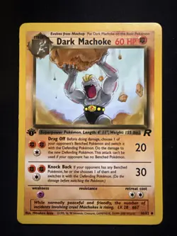 Dark Machoke 40/82 Team Rocket 1st Edition WOTC Pokemon Card LP - Image 1