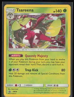 Tsareena Cosmos Holo #SM26 Pokemon Sun & Moon Black Star Promo LP Pokemon Card - Image 1