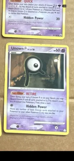 Pokemon TCG Nintendo Unown R Card 2008 Basic Regular English - Image 1