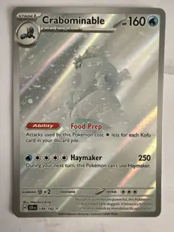 Crabominable Holo Illustration Rare Card 149/142 Sv07: Stellar Crown - Image 1