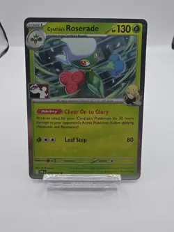 Cynthia's Roserade Holo Pokemon Prize Pack Series 8 Promo Pokemon Card NM - Image 1