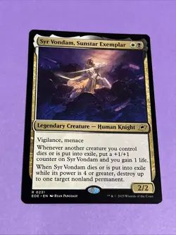 R 0231 Syr Vondam, Sunstar Exemplar Human Rare EOE Edge of Eternities MTG Card - Image 1