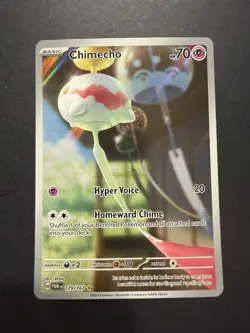 NM Chimecho 179/167 Illustration Rare Twilight Masquerade Pokemon card English - Image 1