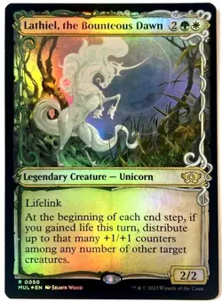 MTG Lathiel, the Bounteous Dawn FOIL MOM Multiverse Legends 50 NM - Image 1