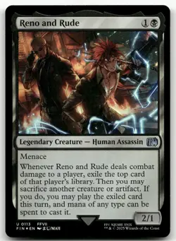 Reno and Rude #113 (Foil) (NM) Final Fantasy FIN Magic MTG - Image 1