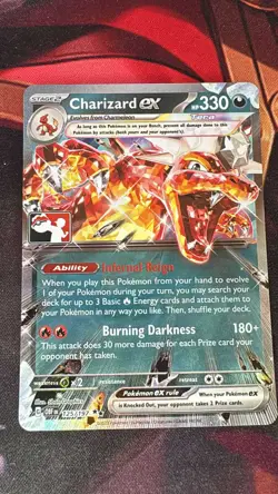 Prize Pack Charizard ex 125/197 Obsidian Flames Pokemon Play Stamp Series 4 - Image 1