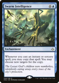 MTG SWARM INTELLIGENCE - HOUR OF DEVASTATION HOU - BLUE ENCHANTMENT - COPY SPELL - Image 1
