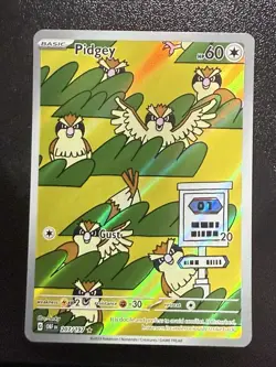 Pokemon TCG Pidgey SV03 Obsidian Flames Holo Illustration Art Rare Card 207/197 - Image 1