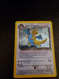 Pokemon TCG Dark Dragonite Holo Rare Card 5/82 - Image 1