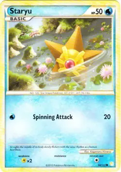 Pokemon - Staryu - 84/123 - Common - HeartGold SoulSilver - NM - Image 1