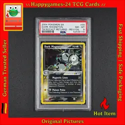 PSA 8 - Dark Magneton Pokemon Karte 39/109 Reverse EX Team Rocket Returns /Y49 - Image 1