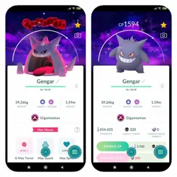 Pokemon Shiny Gigantamax Gengar -Dark Skies Background (Pls read description) - Image 1
