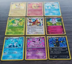 Pokemon Eevee Evolutions COMPLETE SET 9 Cards Umbreon Sylveon Jolteon Vaporeon N - Image 2