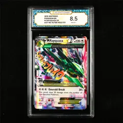 TQG 8.5 NM-MT+ 2015 Pokemon ENG M Rayquaza ex 76/108 Holo EX - Image 1