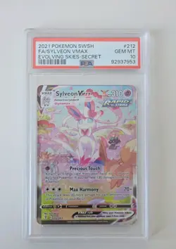 Sylveon VMAX 212/203 | PSA 10 | Evolving Skies | Feelinara English Pokemon 2021 - Image 1