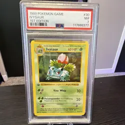 1999 Pokemon TCG Base Set Shadowless 1st Edition Ivysaur PSA 7 30/102 🔥🍃 - Image 1