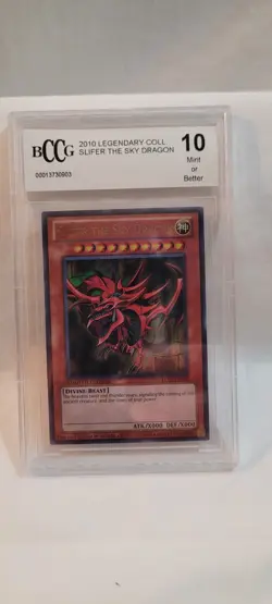 2010 YUGIOH! Slifer The Sky Dragon Yugioh Legendary Collection BCCG 10 Mint - Image 1
