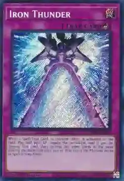 Yugioh! LP Iron Thunder - PHNI-EN080 - Secret Rare - 1st Edition Lightly Played, - Image 1