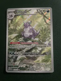 Pokemon TCG Nidoking 174/165 Scarlet & Violet 151 Illustration Rare NM Condition - Image 1