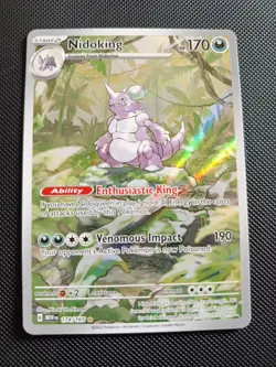 Pokemon TCG Nidoking 174/165 Scarlet & Violet 151 Illustration Rare NM Condition - Image 1