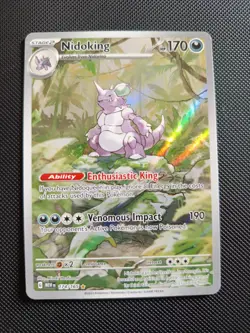 Pokemon TCG Nidoking 174/165 Scarlet & Violet 151 Illustration Rare NM Condition - Image 2
