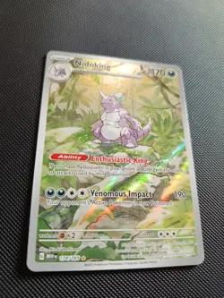 Pokemon TCG Nidoking 174/165 Scarlet & Violet 151 Illustration Rare NM Condition - Image 3