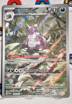Pokemon Nidoking 174/165 TCG Scarlet Violet-151 Illustration Rare Card - Image 1