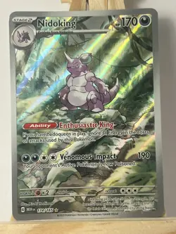 Pokemon Nidoking TCG Scarlet Violet-151 Illustration Rare Card 174/165 - Image 1