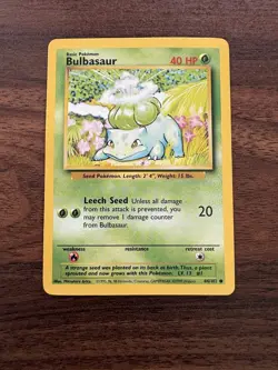 Bulbasaur - 44/102 - Pokemon Base Set Unlimited Card WOTC LP - Image 1