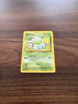 Bulbasaur - 44/102 - Pokemon Base Set Unlimited Card WOTC LP - Image 2