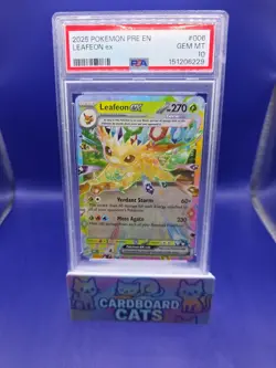 PSA 10 LEAFEON ex 006/131 Prismatic Evolutions Double Rare GEM MINT Pokemon Card - Image 1