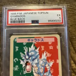 1995 PSA 5 Gyarados (ERROR) Pokemon Japanese Topsun Blue Back Card from Japan - Image 2