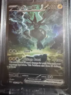Zekrom EX Sir 166/086 Pokemon Black Bolt Full Art English Near Mint Condition - Image 3
