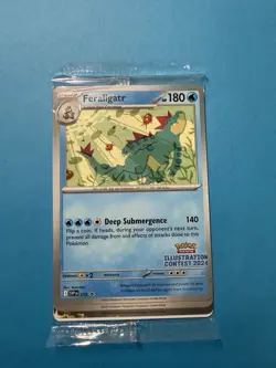 Pokemon Center 2024 Illustration Contest Sealed Feraligatr 213 Promo - 3 Card - Image 1