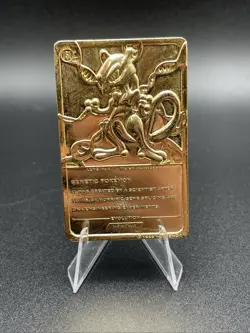 Pokemon Gold Mewtwo Card 1999 Burger King 23K Gold Plated Mewtwo Card - Image 2