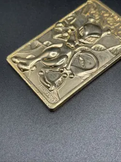 Pokemon Gold Mewtwo Card 1999 Burger King 23K Gold Plated Mewtwo Card - Image 3
