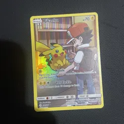 Pokemon TCG Ash Pikachu Holo Card Cosmic Eclipse 241/236 Secret Rare Near Mint - Image 1