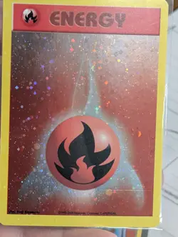 Fire Energy (WotC 2002 League) League & Championship Cards Holo With 2 Swirls 🍥 - Image 1