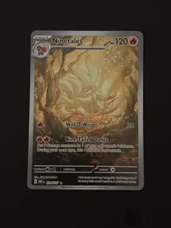 Pokemon TCG Obsidian Flames Ninetales Illustration Rare Holo Card 199/197 - Image 1