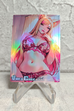Ahri Trading Card Waifu Goddess Story Anime Girl holo Karte Manga Art - Image 1