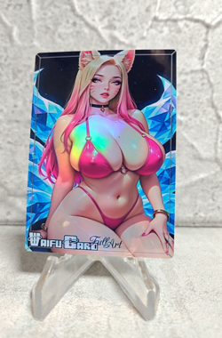 Ahri Trading Card Waifu Goddess Story Anime Girl holo Karte Manga Art - Image 1