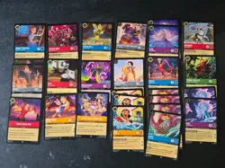 90 Disney Lorcana Super Rare Trading Card Game Lot Winterspell Fabled Whispers - Image 2