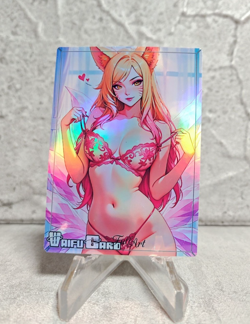 Ahri Trading Card Waifu Goddess Story Anime Girl holo Karte Manga Art - Image 1