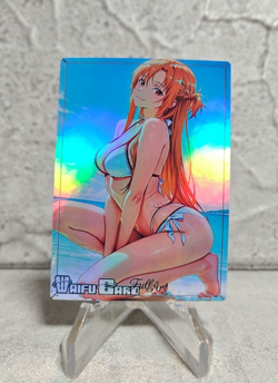 Asuna SAO Trading Card Waifu Goddess Story Anime Girl holo Karte Manga Art - Image 1