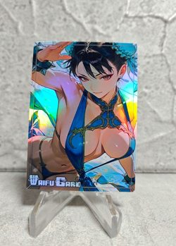 Chun li Trading Card Waifu Goddess Story Anime Girl holo Karte Manga Full Art - Image 1