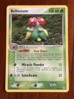 Bellossom 16/101 Rare Non Holo Hidden Legends Yuka Morri Art Pokemon Card - Image 1