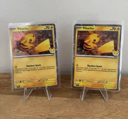 2x Pikachu 051/162 - Pokemon Day - Stamped Promo - Pokemon Card - NM/Mint - Image 1